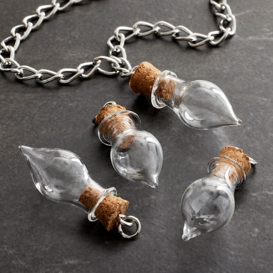 12 Packs: 4 ct. (48 total) Found Objects™ Mini Clear Bottles by Bead Landing™